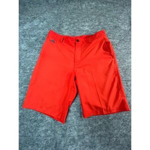 ADIDAS Mens 32 Golf Shorts Orange Red 10" inseam